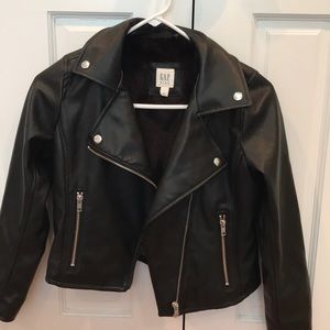 Kids’ faux leather jacket